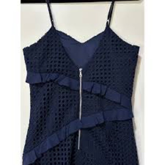 Bardot Fae Lace Dress in Deep Navy - Picture 4 of 6